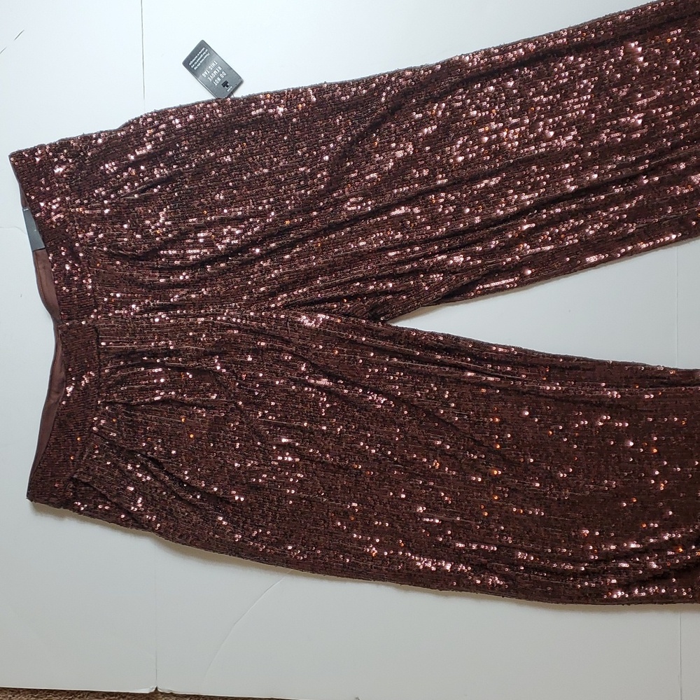 Express cropped high rise sequin pants